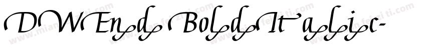 DWEnd BoldItalic字体转换